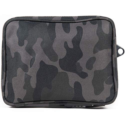 DIME BAGS Lockable Odor Sealing Padded Pouch, 3-Digit Combo Lock & Hidden Storage Pocket, Carbon Lined Scent Protection Boss