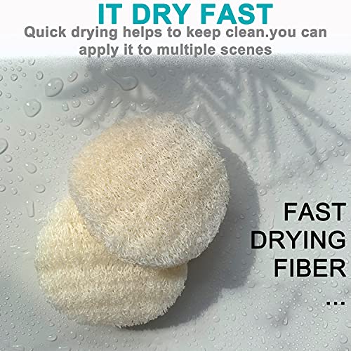 108 pcs/Set Natural Exfoliating Face Pad Loofah Sponge Facial Brush - Makeup Remover - Shower Scrubber - Remove Dead Skin - Body Bath Spa for Men & Women - Renewable Resource - Pack of 108