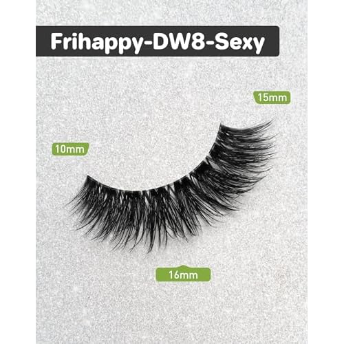 Eyelashes Lashes False Eyelashes Natural Eyelashes Wispy Lashes Mink Lashes False Eyelashes Natural 10 Pairs Frihappy Lashes DW8