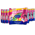 Mr. Bubble Moisturizing Kids Gentle Face and Hand Wipes, Travel Size Biodegradable Deep Cleaning Towelettes Made with Hydrating Aloe Vera and Chamomile (Pack of 12 Pouches, 15 Wipes Each)