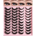 FARRED Lashes Wispy False Eyelashes 4 Styles Cat Eye Fake Lash Strips Big Fluffy Fox Strip Eyelash Pack 20 Pairs Natural Mink Cateye Lashes Natural Looking Wispies Easy Russian Eye Lash for Beginners