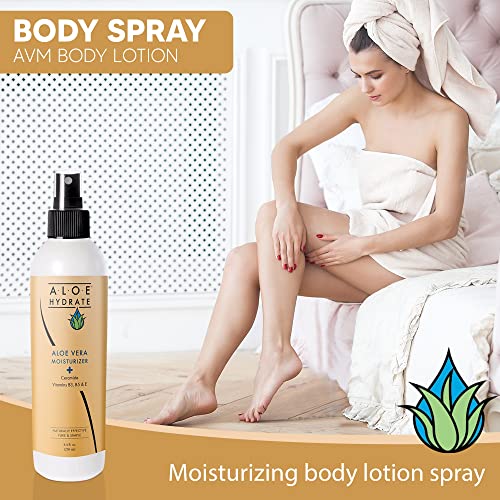 Body Lotion Spray ? Oasis of Moisture Hydrates, Restores, Softens & Protects. Non-Greasy Moisturizer, Body Cream & Hand Lotion ? Aloe vera, Hyaluronic acid, Ceramide, Vitamins & Prebiotics
