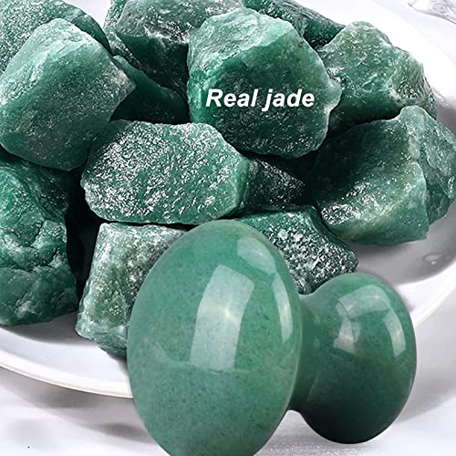 ideayard Mushroom Gua sha 2Pcs Jade Eye Massage Facial Tool Smooth Cute Mushroom Shaped Scraping for Women SPA Lift Remove Wrinkles (Green(2pcs)
