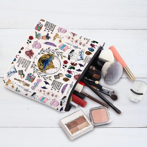 BWWKTOP Bookish Makeup Bag Book Lovers Gifts Bookworm Makeup Zipper Pouch Bag Bookish Merchandise (PHYSA)