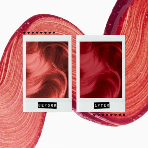 MANIC PANIC Cool Deep Blood Red Color Depositing Conditioner - Love Color Hair Conditioner Keeps Hair Vibrant, Nourished & Refreshed - Formulated with Shea Butter & Quinoa - Rock Me Red (8oz)