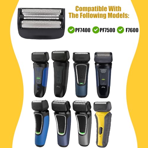 Replacement Head and Cutter Assembly Compatible with Remington PF7400, PF7500, and PF7600 Foil Shavers£¬2 PACK£¨BLACK£©