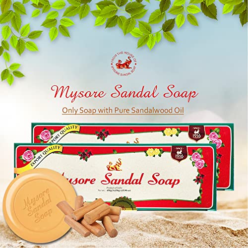 Mysore Sandalwood Soap 150gm - 6 ps (Pack of 2)