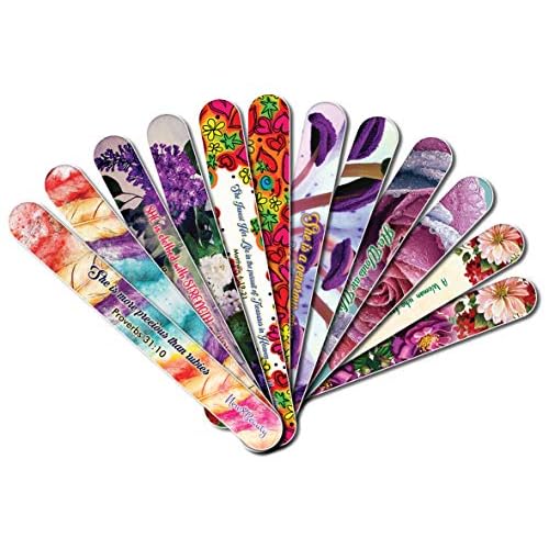 Christian Emery Board - Virtuous Woman (24-Pack) - Best for Manicure Pedicure - Nail Salons Nail Care Nail Spa - Great Gift Ideas