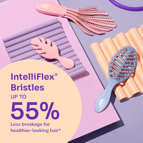 Wet Brush Go Green Mini Detangler, Green - Detangling Travel Hair Brush - Ultra-Soft IntelliFlex Bristles Glide Through Tangles & Gently Loosens Knots While Minimizing Pain, Split Ends & Breakage