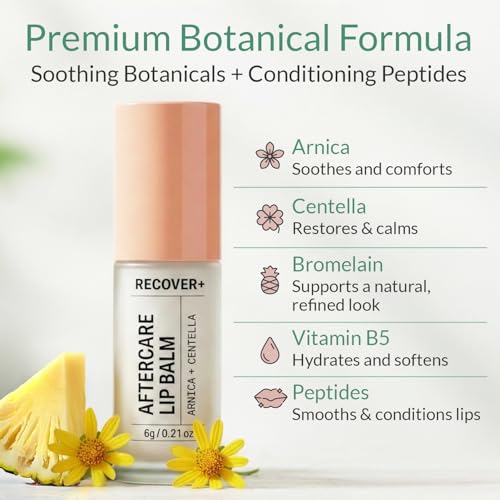 Arnica Lip Balm for Lip Filler Aftercare ? Premium Botanical Serum with Arnica, Bromelain, Centella & Vitamin B5, Spa-Grade Post-Injection Lip Flip Care for Calming Comfort During Recovery, 0.30 oz