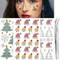 3Pack Christmas Face Rhinestone Sticker Self Adhesive Gems Stick on Christmas Tree Santa Face Jewels Tattoo Stickers Crystal for Body Nails Crafts Makeup Winter Holiday Xmas Decoration
