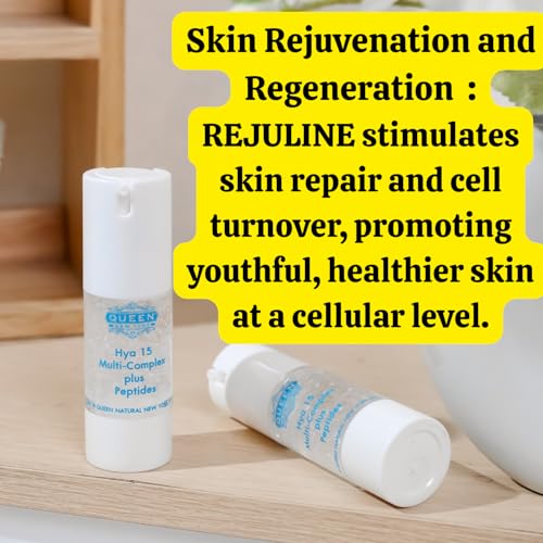 QUEEN HYA 15 Multi-Complex with Rejuline-Patented Korean peptide|Multi Peptide Serum for Face, Korean AntiAging Facial Serum & Peptide Moisturizer for hydrated, smooth, radiant-looking skin, 1.01fl oz