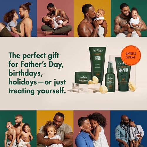 SheaMoisture Beard Kit for Men ??Beard Wash, Conditioning Beard Oil, Full Beard Detangler + Beard Balm with Shea Butter & Maracuja Oil, Gifts for Men (4 Piece Set)