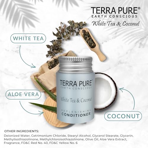 Travel Size Hotel Conditioner 300 Count 0.85 oz Bottles Guest Amenities for Hotels Vacation Rentals and Short Term Rentals Paraben Free Green Tea Scent Infused with Aloe and Olive Oil by H2O Therapy)