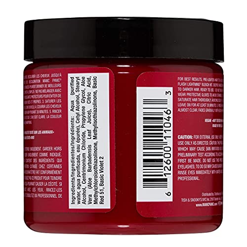 MANIC PANIC Classic Cleo Rose Semi Permanent Hair Color - Warm Magenta Pink Hair Dye for Women & Men That Lasts 4-6 Weeks - Vegan, Ammonia & Cruelty-Free - Create & Mix Custom Shades (4oz / 3pk)