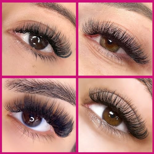 KOLYBEL Easy Fan Lash Extensions 0.05 Thickness Eyelash Extension D Curl 8-15mm Mix Lash Tray Auto Blooming Lash Extension Volume Lashes Extensions Lasting Self Fanning Lashes(0.05-D,8-15mm)