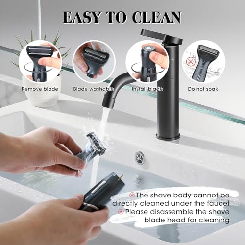 Manscape Ball Trimmer for Men,Body& Pubic Hair Trimmer and Groin Hair Shaver for Women & Men Pubic Hair, Private Area, Legs, Eyebrow,Face, Nose, Eyebrow, Body Hair Removal IPX5 Waterproof LED Display