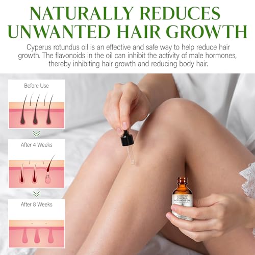 Cyperus Rotundus Oil,Cyprus Rotundus Oil for Hair Removal,Cyperus Oi-l Natural, Soothing and Gentle,Reducing Body Hair Growth,Smooth Skin & Hair Removal,60ml (1pcs)