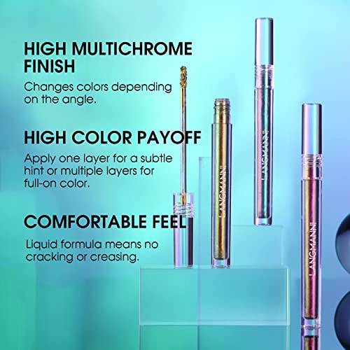 Metallic Liquid Chameleon Eyeshadow Set - Long-Lasting Holographic Glitter Multichrome Eyeshadow, Multi-Dimensional Color Shifting Makeup, Quick-Drying & Waterproof (WONDER)