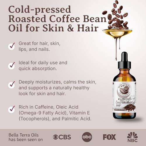 Bella Terra Oils ? Roasted Bean Oil 8 oz ? Pure Extract from Roasted Seeds, Enriched with Fatty Acids, An Elixir for Skin