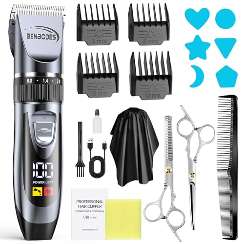 Hair Clippers & Beard Trimmer Grooming Kit for Men£¬Professional Hair Cutting kit,Electric Cordless Rechargeable Hair Trimmer with LED Display for Home Personal Hair Grooming, Gifts for Men