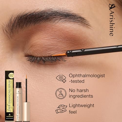 Eyelash Growth Serum, Lash & Brow Serum: Peptide Lash & Brow Enhancer for Fuller, Longer-Looking Lashes & Brows ? Ginseng & Amino Acids ? 3 mL