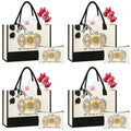 Christian Gifts for Women, Canvas Tote Bag with Makeup Bag