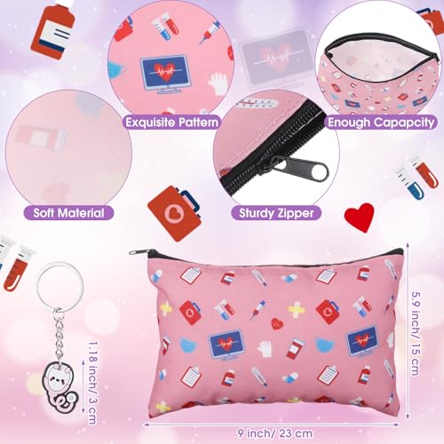 Fulmoon 40 Pcs Nurse Appreciation Gifts Thank You Gifts Bulk Novelty Socks Makeup Bags Keychains Notebooks Ballpoints(Colorful, Nurse)
