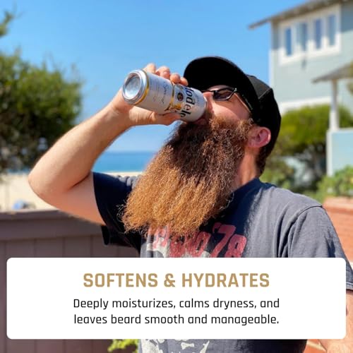 Derm Dude Full and Soft Beard Balm for Men ? Conditioning Balm with Natural Oils for Growth, Softness & Styling ? Tames Frizz, Hydrates Skin ? Non-Greasy - SandalWoody, 2oz