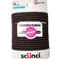 Scunci Comfortable All Day Medium Hold, Black 18 ea (Pack of 3)