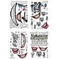 Men Tattoos, 4-Sheet Temporary Tattoos Fake Tattoo Sticker for Halloween Costume Accessories and Parties