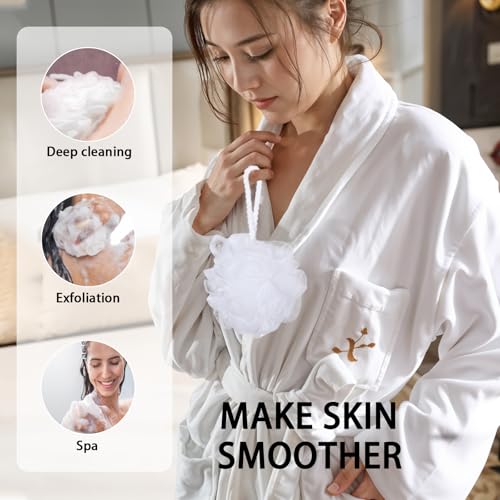 40 Pack Loofah Sponge Bath Sponge Shower Loofah Mesh Shower Ball Bath Pouf Wash Body Puff for Women Men