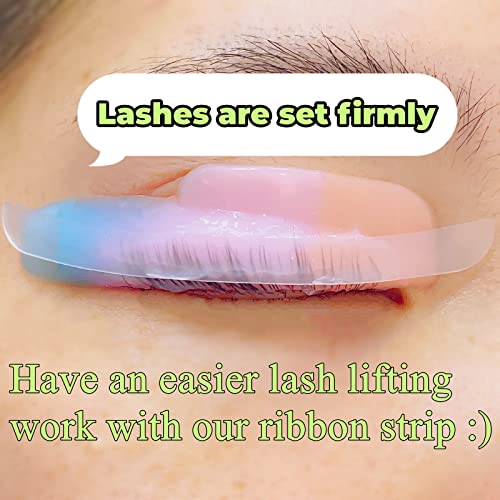 Silicone Ribbon Lash Lift Ribbons Reusable Eyelash Perm Stripe Cover Lami-Lamination eyelash Lifting Compensator 12 pairs Tapes Set Eyelashes On the Lash Perm Shield Rod firmly Neon Colors