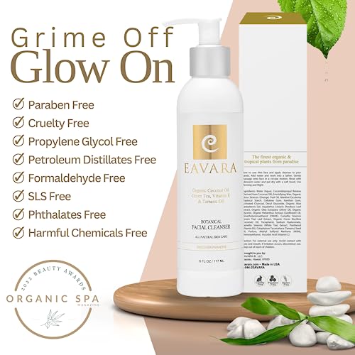 Award Winning Organic Facial Cleanser & Botanical Anti Aging Daily Moisturizer Cream | Natural Wrinkle Firming Skin Care | Hyaluronic | Organic Kukui Oil & Shea Butter | No Parabens or or or Sulfates