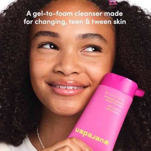 Evereden Pre-Teen Collection: Triple Green Tea Steer Clear Balancing Jelly Cleanser Face Wash, Let's Bounce Gel-Cream Face Moisturizer, & Balance Up Water-Based Toner Pads for Face