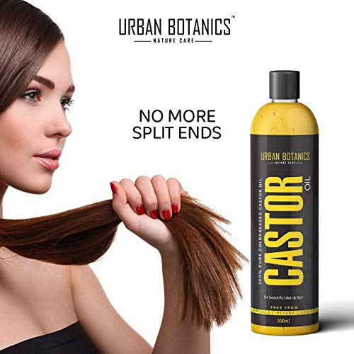 UrbanBotanics¢ç Pure Cold Pressed Castor Oil for Hair and Skin, 200ml