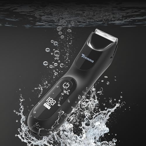 Electric Body Hair Trimmer Shaver, Pubic Trimmer for Men, Bikini Trimmer for Women (Black)