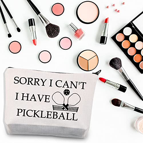 BDPWSS Pickleball Makeup Bag Pickleball Lover Gift Pickleball Player Gift Sorry i Can't i Have Pickleball Zipper Pouch For Pickleball Fans Gift (Have pickleball)