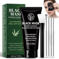 Blackhead Remover Mask, Charcoal Peel Off Face Mask Kit, Deep Cleaning Whiteheads Pore Mask, Oil Control, Men & Women Black Head Remover for Face Care ? 100g Includes Brush, Pimple Extractors