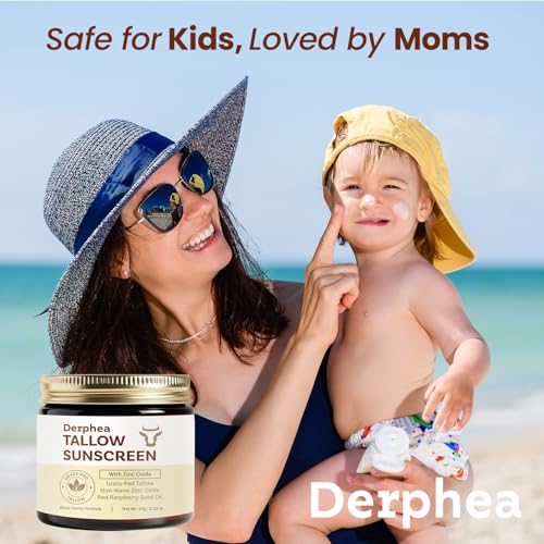 Beef Tallow Sunscreen (2 pack): SPF 50 Daily Sun Care for Extremely Sensitive, Acne-Prone & Kid-Safe Skin ? Non-Toxic Sunblock with 22% Non-Nano Zinc Oxide, Clean Formula for Face & Body
