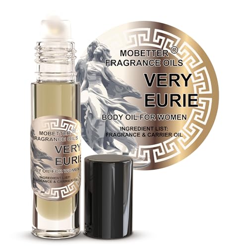 MOBETTER FRAGRANCE OILS Very Eurie Body Oil for Women 0.33 Oz Roll On Glass Bottle, Travel Size, Long Lasting