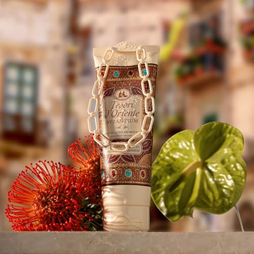Tesori d'Oriente Shower Cream Gel Womens, Moisturizing Body Wash For Women, Travel Size Body Gel with Skin Care Essentials-250 Ml-8.45us Fl Oz-[Italian Import ]-(Byzantium)