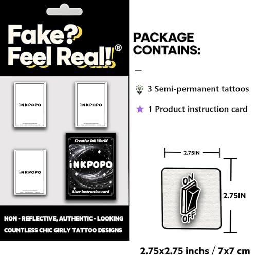 3 Sheets Semi-Permanent Tattoos for Adults | 7-15 Days Longwear | Waterproof & Realistic Finish | Adult Art Temporary Tattoos | Renaissance Series 050