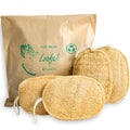 Natural Loofah Exfoliating Sponge (4 Pack) - Organic Loofah for Body - Biodegradable Shower Luffa - Natural Bath Sponges Loufa - Estropajos para el Cuerpo