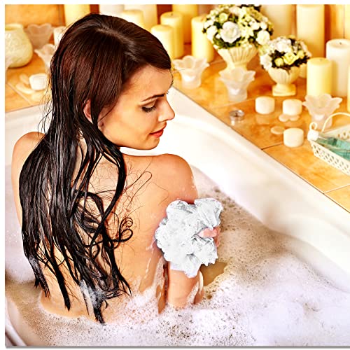 Chengu 80 Pcs Loofah Bulk Sponge Bath Sponges for Shower Bath, Travel, Baby, Women, Men, 20g (White)