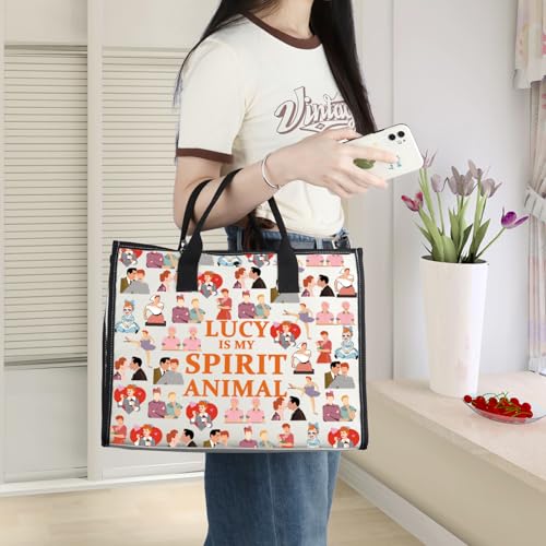 WZMPA Funny Lucy Fans Cosmetic Bag Lucy TV Show Fans Gift Lucy Is My Spirit Animal Zipper Pouch Makeup Bag For TV Series Fans (LUCY Spirit BG)