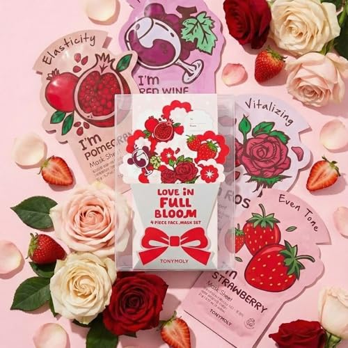 TONYMOLY I¡¯m Real Sheet Mask Gift Set, Korean Skincare Face Masks for Hydrating & Soothing Skin, Birthday & Valentine¡¯s Day Gifts for Women