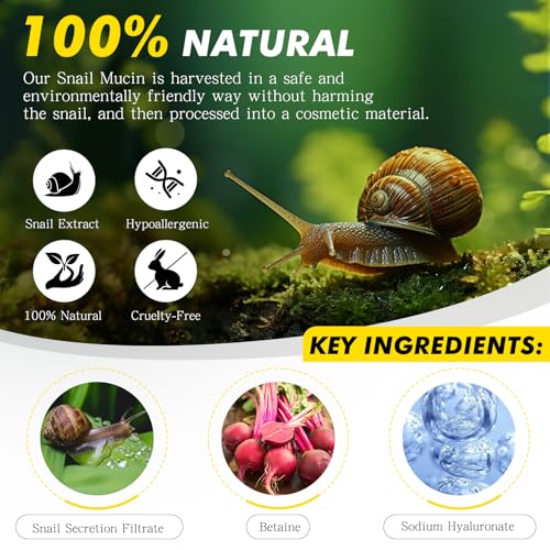 Snail Mucin 92% Moisturizer - 2Pack Original Crema De Baba De Caracol, Advanced Gel Cream for Hydrating & Repairing Skin, 3.52fl oz