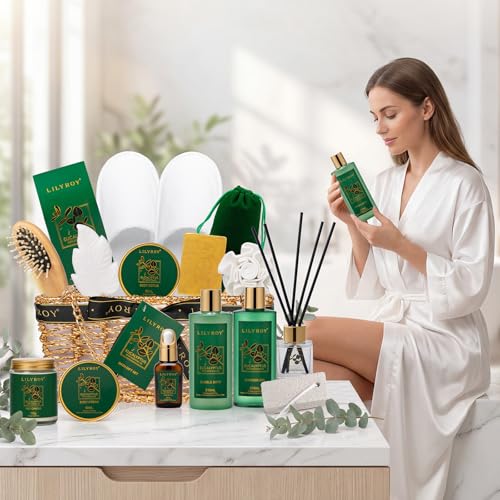 18-Piece Mothers Day Gifts for Women - Luxury Spa Gift Basket Set Bath and Body Care Kit for Men | Gift for Valentines Day Fathers Day Birthday Christmas Gifts Great for Holidays & Special Occasions