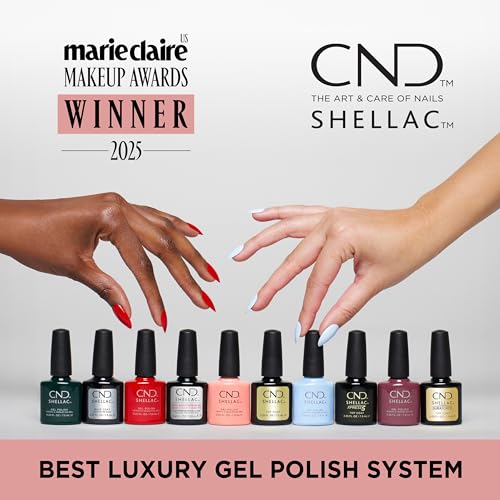 CND Shellac DURAFORCE Gel Nail Polish Top Coat, Last Step Mirror Shine Adhesive Longwear Layer for Thin Damaged Nails, 0.50 fl oz